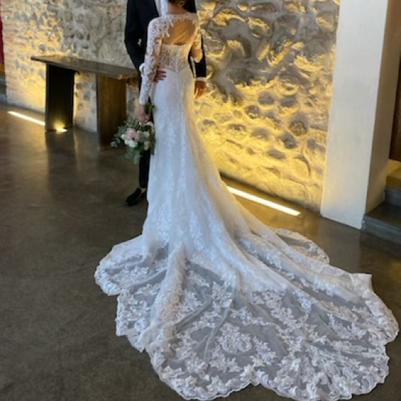 Pronovias Monroe Wedding Dress European Size 4 - Picture 7 of 12